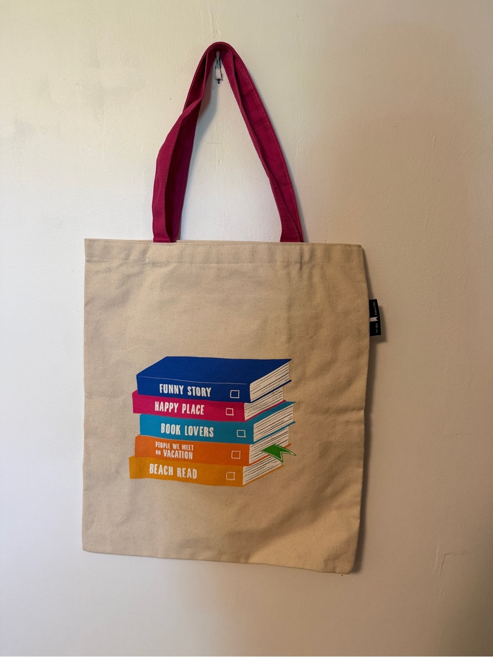 Emily Henry - 'Books Are My Happy Place' Canvas Tote Bag - Picture 2 of 2